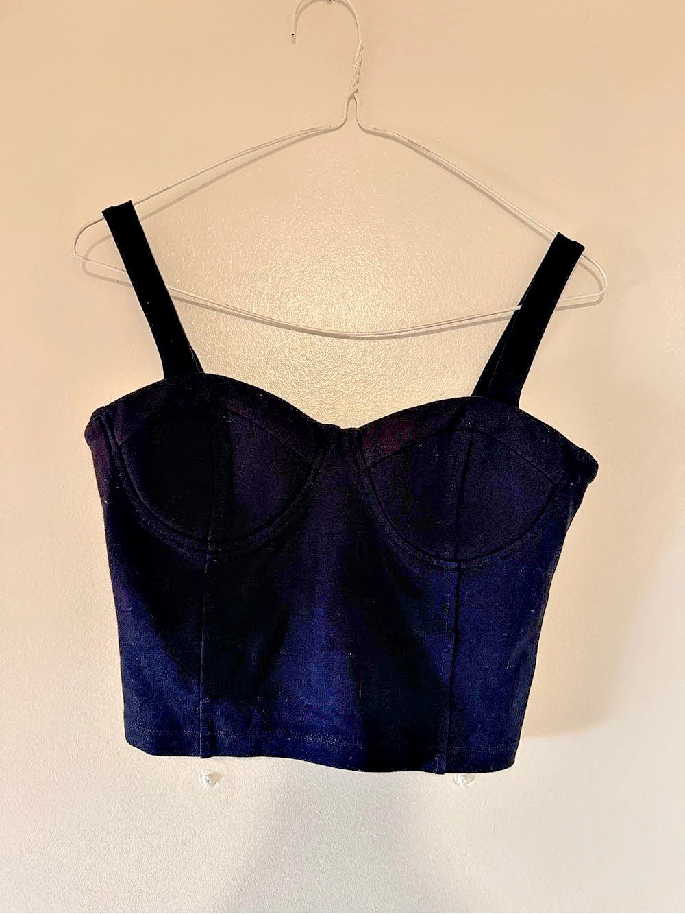 Shinestar Black Crop Top — Medium